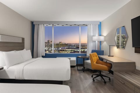 Premium bedding, down comforters, memory foam beds, desk