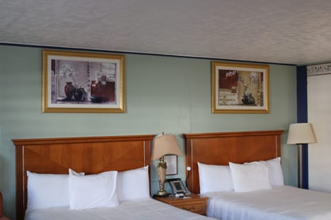 Standard Room, 2 Queen Beds | Premium bedding, down comforters, desk, iron/ironing board