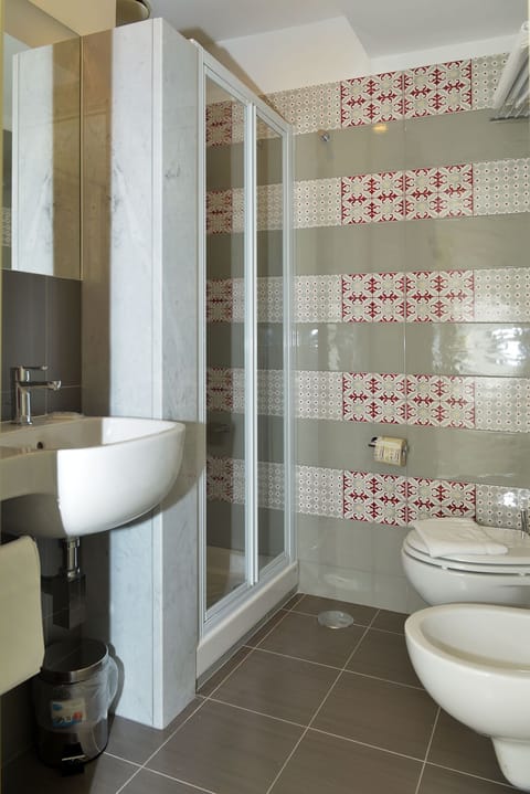 Free toiletries, hair dryer, bidet, towels