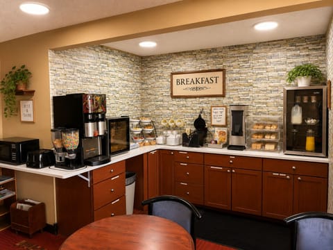 Free daily self-serve breakfast