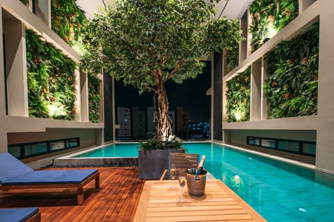 Indoor pool, outdoor pool