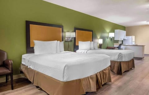 Room, 2 Queen Beds, Non Smoking, Kitchen | Desk, iron/ironing board, free WiFi, bed sheets