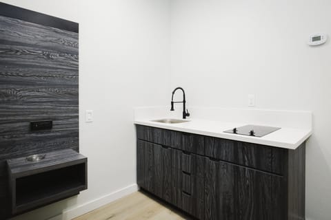 Fridge, microwave, coffee/tea maker