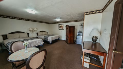 Standard Room, 2 Queen Beds | Desk, free WiFi, bed sheets