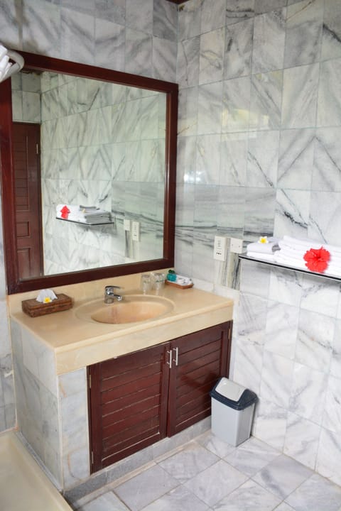 Interconnecting Suite Double and Twin | Bathroom amenities | Combined shower/tub, free toiletries, hair dryer, towels