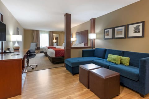 Suite, Multiple Beds, Non Smoking (2 Queen,2 Person Sofa Bed, Tub Only) | Desk, blackout drapes, iron/ironing board, WiFi (free)