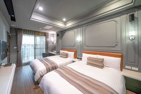 Quadruple Room, Balcony (8403) | Premium bedding, down comforters, blackout drapes