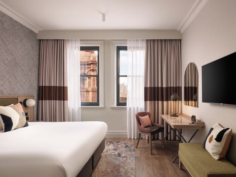  Newly Refurbished Premium Double Room | Hypo-allergenic bedding, in-room safe, desk, laptop workspace