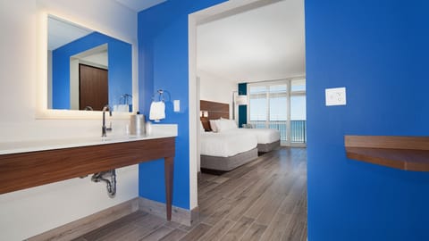 Free toiletries, hair dryer, towels, soap