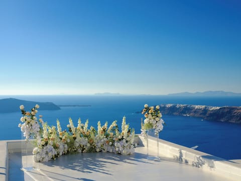 Outdoor banquet area