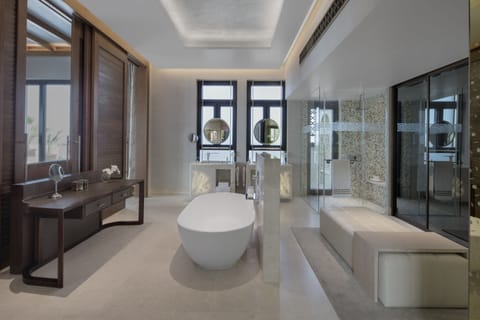 Presidential Suite, 2 Bedrooms | Bathroom | Separate tub and shower, designer toiletries, hair dryer, slippers