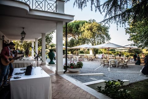 Outdoor banquet area