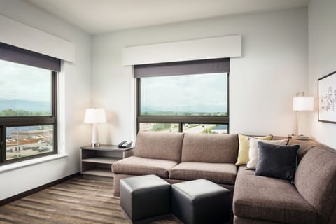 42-inch flat-screen TV with cable channels, TV