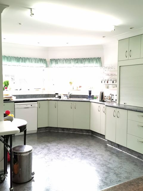 Mini-fridge, microwave, espresso maker, electric kettle