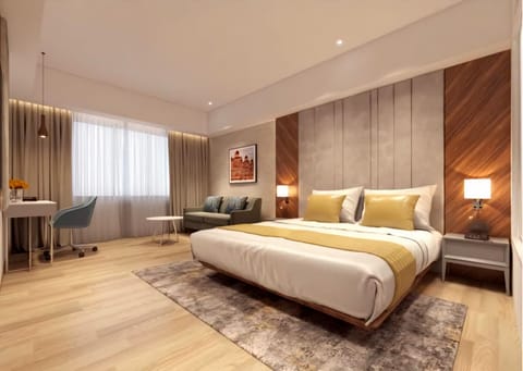 Premium Room, 1 King Bed | Premium bedding, minibar, in-room safe, desk