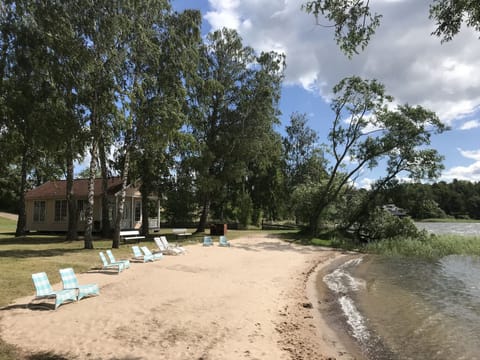 Private beach nearby, sun loungers, kayaking