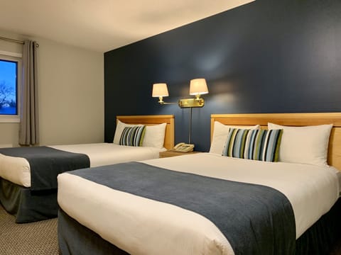 Standard Double Room, 2 Double Beds | Premium bedding, desk, blackout drapes, iron/ironing board
