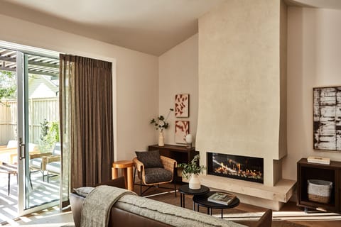 Suite (Orchard) | Living area | 60-inch flat-screen TV with cable channels, TV, iPod dock