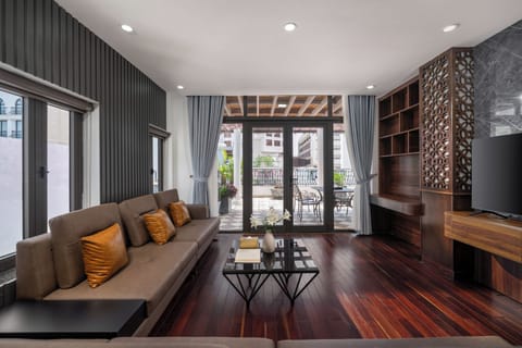 Presidential Penthouse, 1 Bedroom, Terrace, City View | Living area | 32-inch LCD TV with cable channels, TV