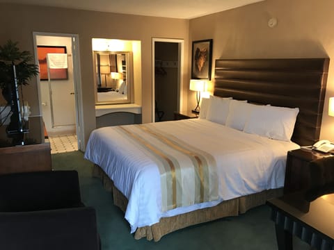 Blackout drapes, iron/ironing board, free WiFi, bed sheets