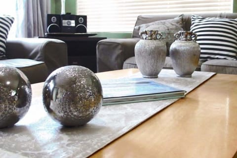 Self-Catering House  | Living room | Flat-screen TV, fireplace, books, stereo