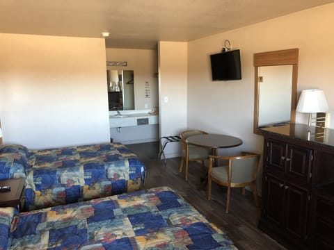 Basic Room, 2 Double Beds | Free WiFi, bed sheets