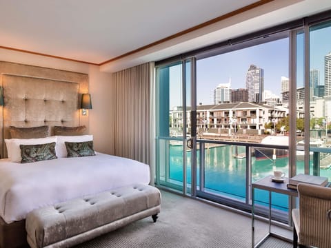 Luxury Room, 1 King Bed, Marina View (Club Millesime access) | Minibar, in-room safe, desk, laptop workspace