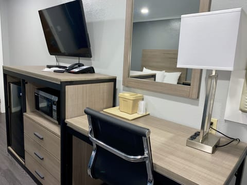 Deluxe Room, 2 Queen Beds, Non Smoking | Desk, blackout drapes, iron/ironing board, free WiFi