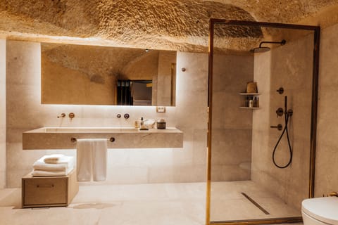 Golden Hour Suite | Bathroom | Shower, rainfall showerhead, free toiletries, hair dryer