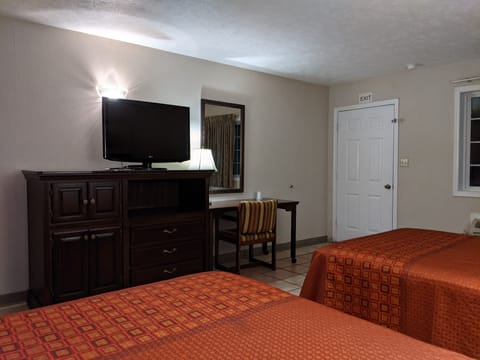 Standard Room, 2 Double Beds, Non Smoking | Blackout drapes, iron/ironing board, free WiFi, bed sheets