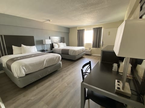 Standard Room, 2 Queen Beds, Non Smoking | Iron/ironing board, free WiFi, bed sheets