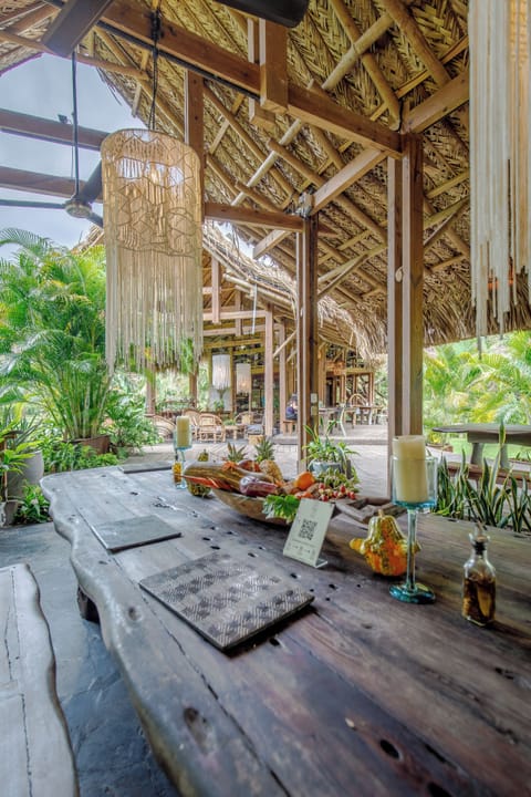 Outdoor banquet area