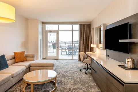 Club Suite, 1 Bedroom, Terrace | Living area | LCD TV, pay movies