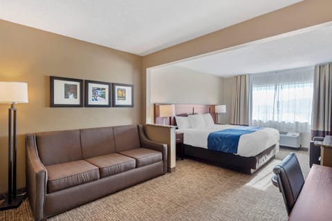 Suite, 1 King Bed with Sofa bed, Non Smoking | In-room safe, desk, laptop workspace, iron/ironing board
