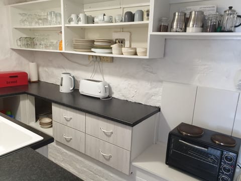 Apartment | Private kitchen | Full-size fridge, microwave, oven, stovetop