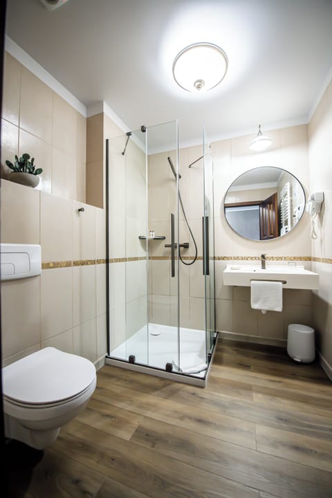 Double Classic | Bathroom | Shower, free toiletries, hair dryer, bathrobes