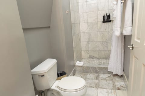 Deluxe Room, 1 King Bed | Bathroom | Shower, free toiletries, hair dryer, towels