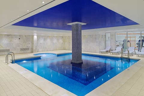 Outdoor pool, open 11:00 AM to 7:00 PM, sun loungers