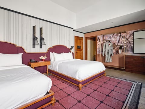 Two Queen Guestroom Accessible | Premium bedding, minibar, in-room safe, desk