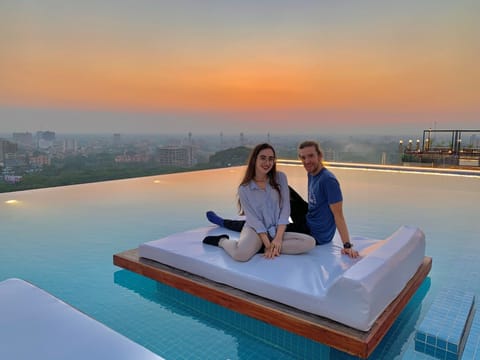 Outdoor pool, open 8:00 AM to 6:00 PM, free cabanas, sun loungers
