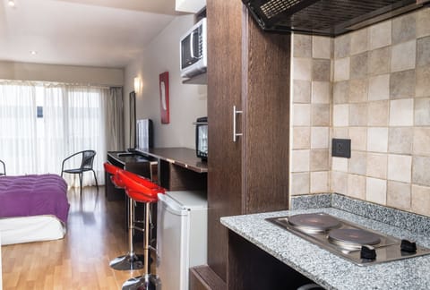 Studio | Private kitchen | Fridge, microwave, oven, coffee/tea maker