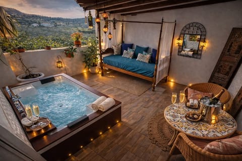 Double Room, Terrace | Jetted tub