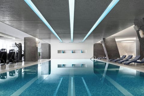 Indoor pool, open 6:00 AM to 11:00 PM, lifeguards on site