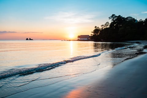 Private beach, white sand