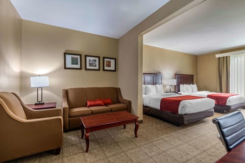 Suite, Multiple Beds, Accessible, Non Smoking | Down comforters, pillowtop beds, desk, laptop workspace