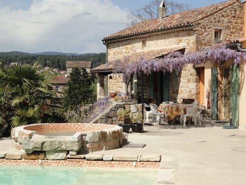 Seasonal outdoor pool, sun loungers