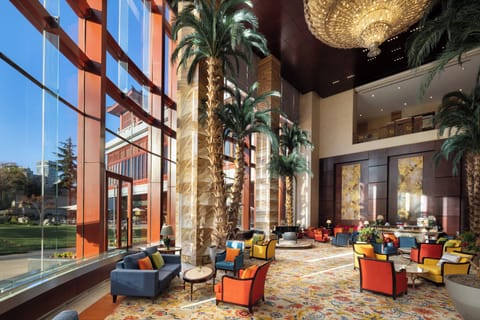 Lobby lounge, garden views, open daily