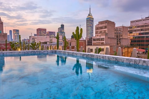 Outdoor pool, open 8:00 AM to 8:00 PM, pool umbrellas, sun loungers