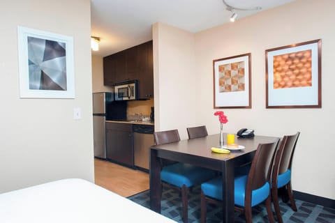 Studio, 2 Queen Beds | Private kitchen | Full-size fridge, microwave, stovetop, dishwasher