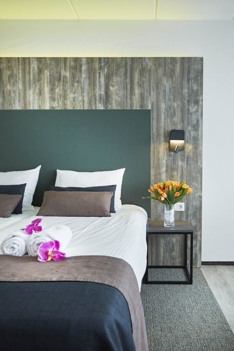 Hypo-allergenic bedding, blackout drapes, soundproofing